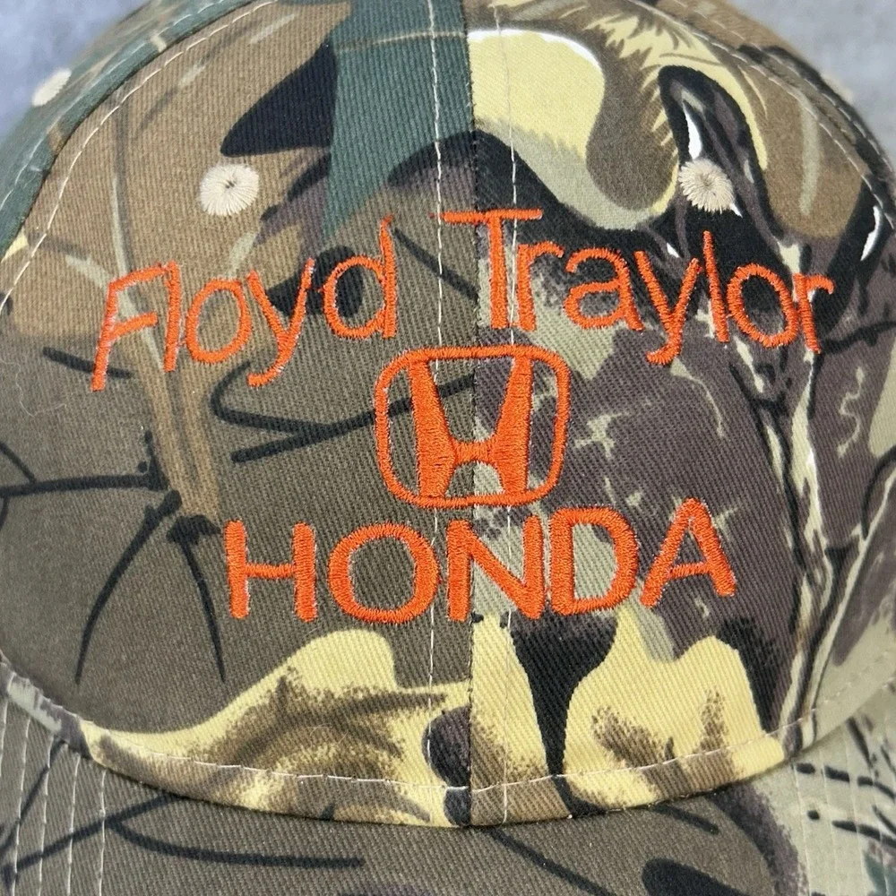 Honda Floyd Traylor Camo Hat Cap OTTO Orange Embroidered Strapback